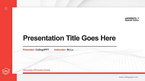 University of Franche-Comté Thesis Proposal/Graduation Defense PPT Template