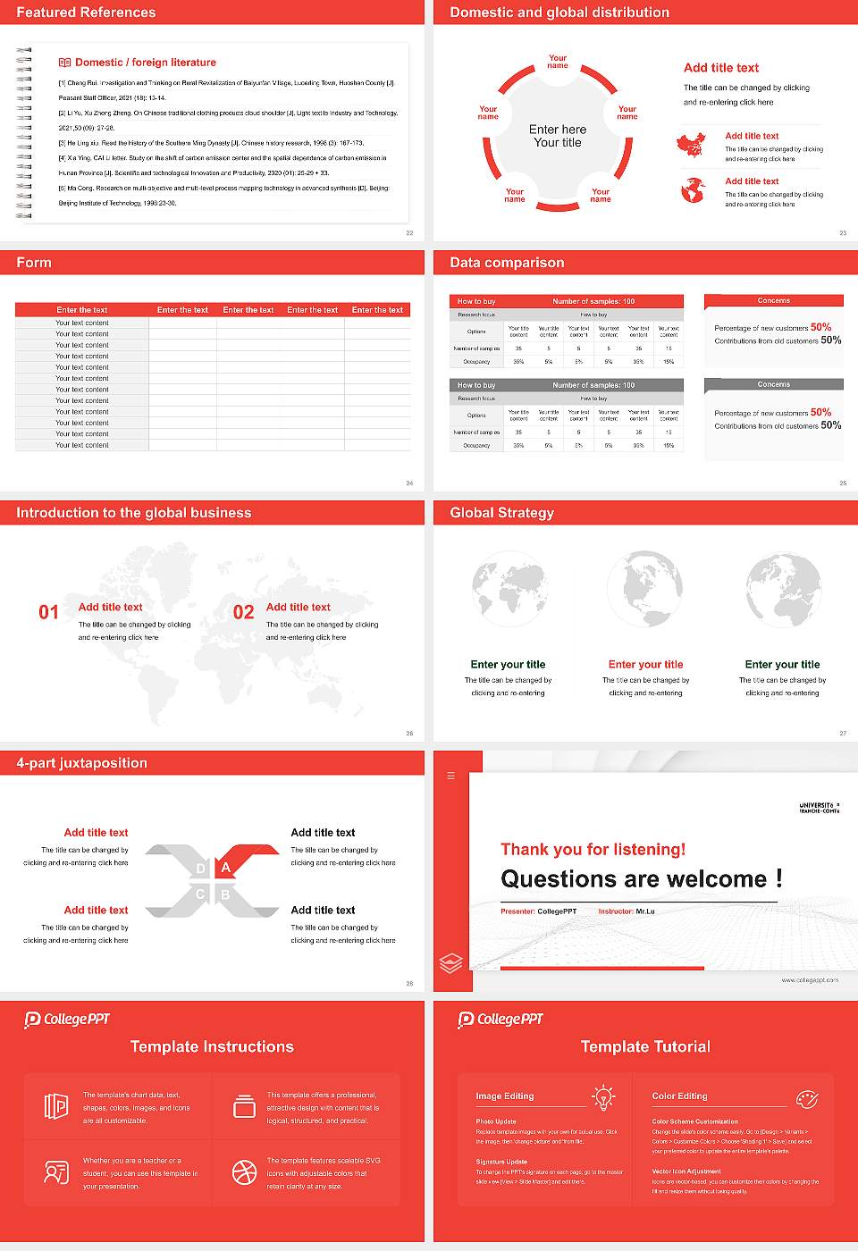 University of Franche-Comté Thesis Proposal/Graduation Defense PPT Template16:9 ratio PPT effect preview image4