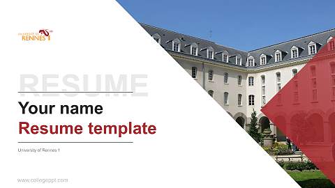 University of Rennes 1 Resume PPT Template