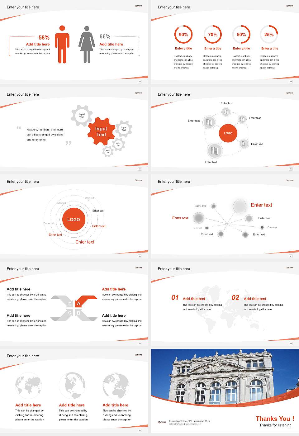 University of Nîmes Course/Courseware Creation PPT Template16:9 ratio PPT effect preview image4