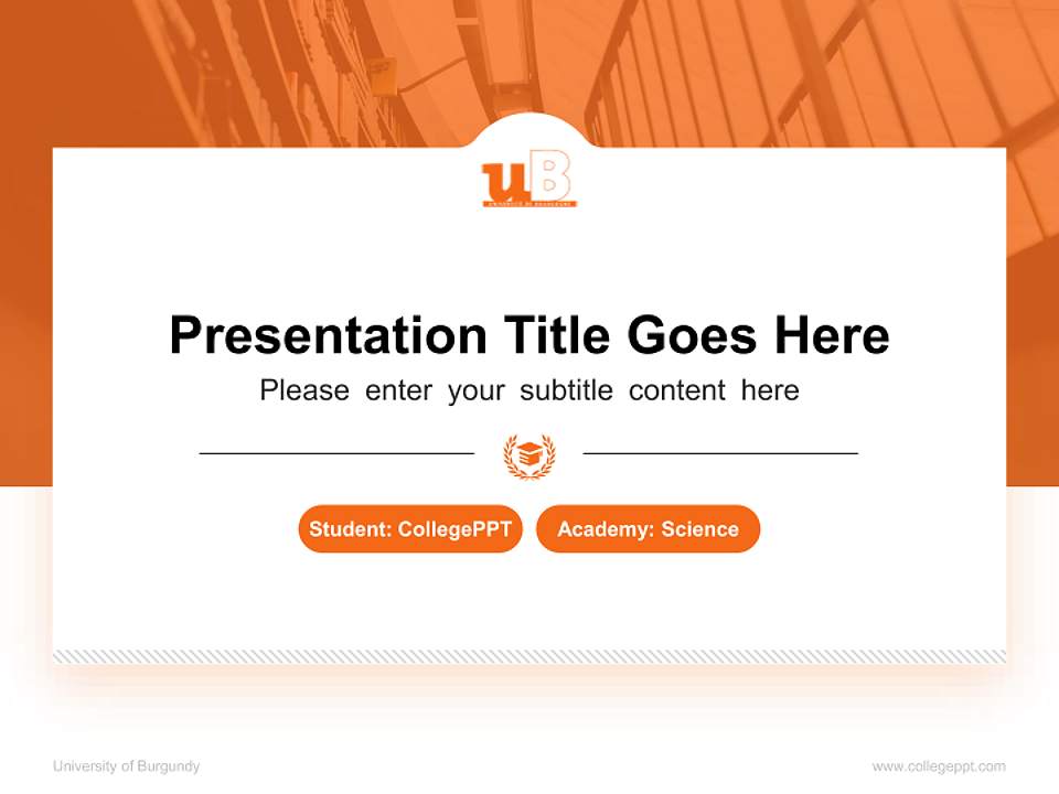 University of Burgundy National Scholarship Defense PPT Template4:3 ratio PPT effect preview image4