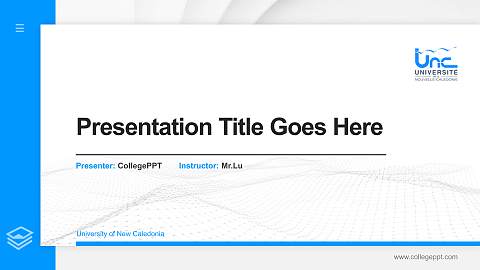 University of New Caledonia Thesis Proposal/Graduation Defense PPT Template