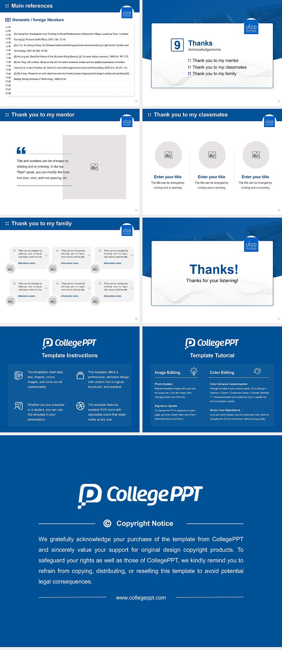 University of Littoral Côte d’Opale Graduation Thesis Defense PPT Template4:3 ratio PPT effect preview image7