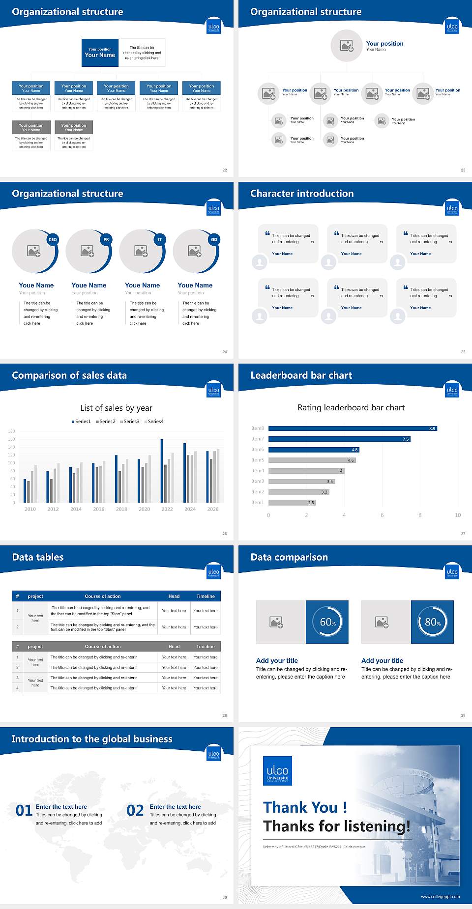 University of Littoral Côte d’Opale – Calais campus Academic Presentation/Research Findings Report PPT Template4:3 ratio PPT effect preview image4