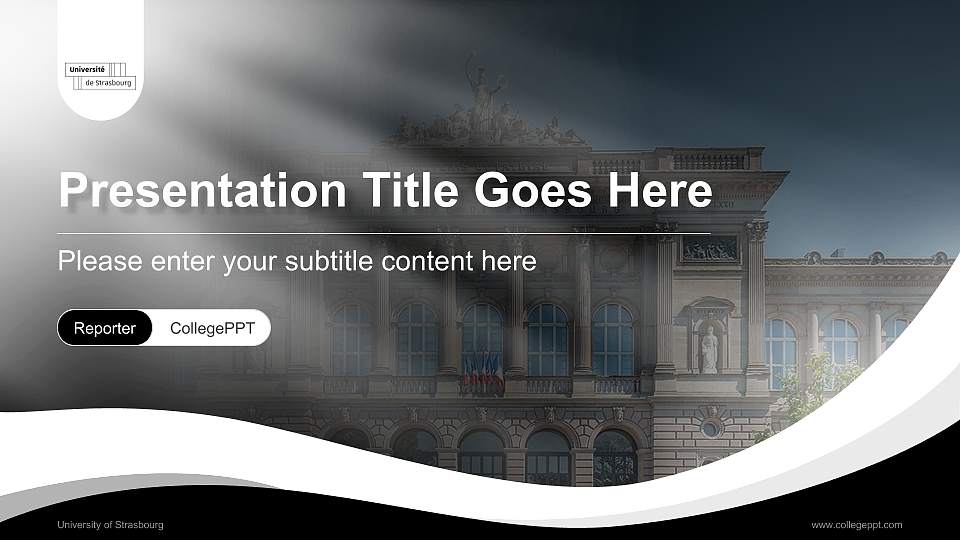 University of Strasbourg Lecture Sharing and Networking Event PPT Template16:9 ratio PPT effect preview image