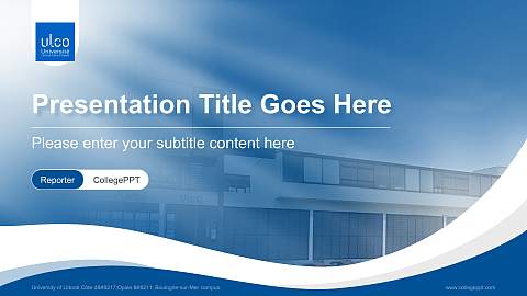 University of Littoral Côte d’Opale – Boulogne-sur-Mer campus Lecture Sharing and Networking Event PPT Template