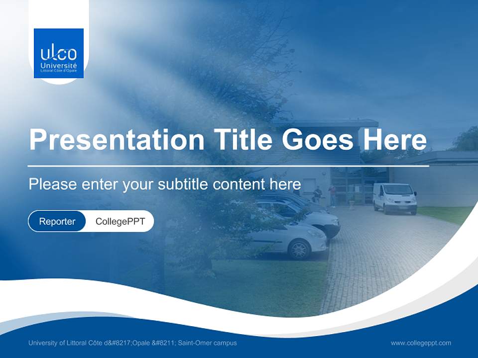 University of Littoral Côte d’Opale – Saint-Omer campus Lecture Sharing and Networking Event PPT Template4:3 ratio PPT effect preview image4