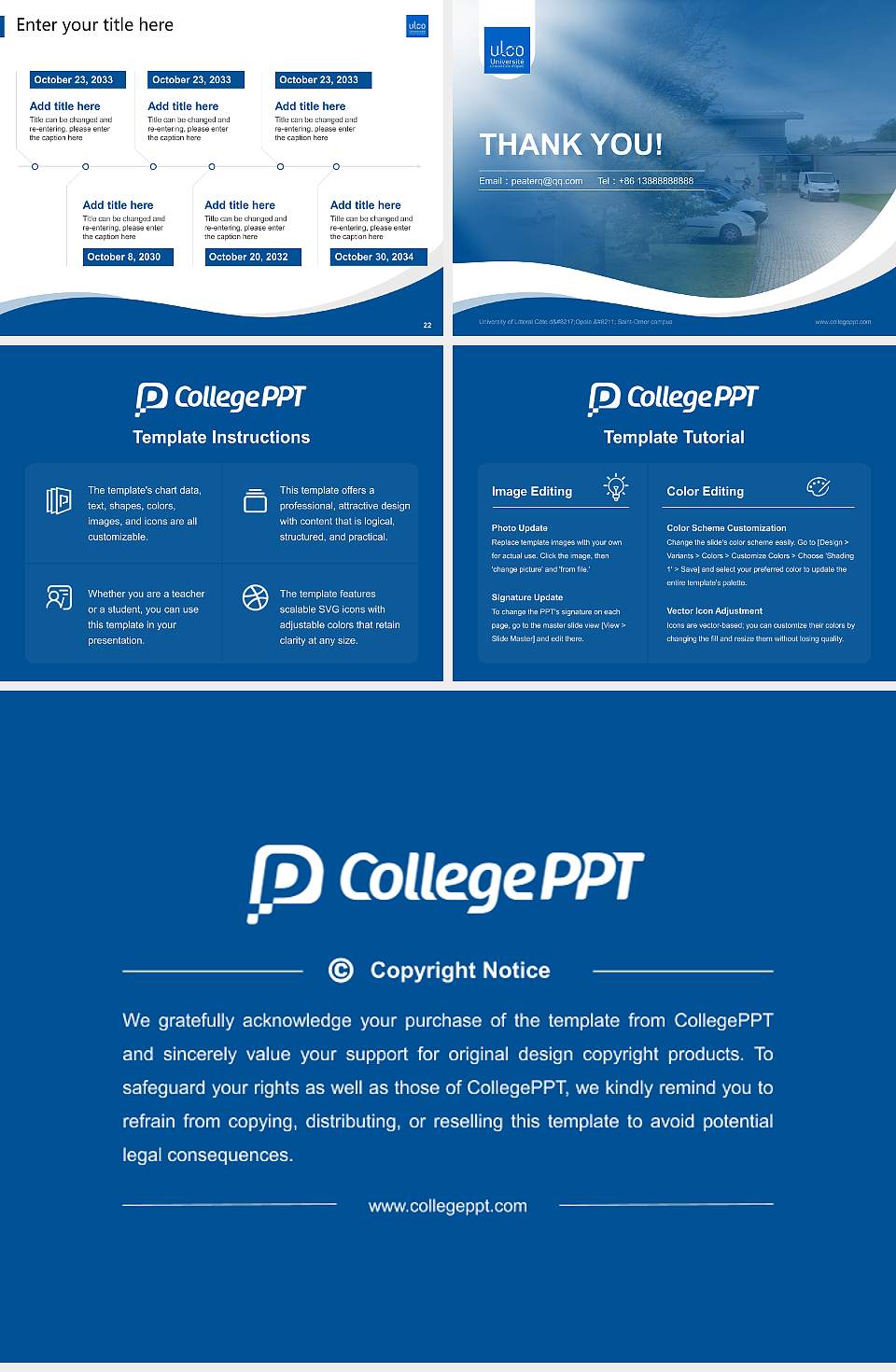 University of Littoral Côte d’Opale – Saint-Omer campus Lecture Sharing and Networking Event PPT Template4:3 ratio PPT effect preview image4