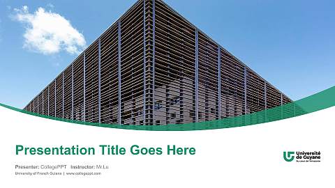 University of French Guiana Course/Courseware Creation PPT Template