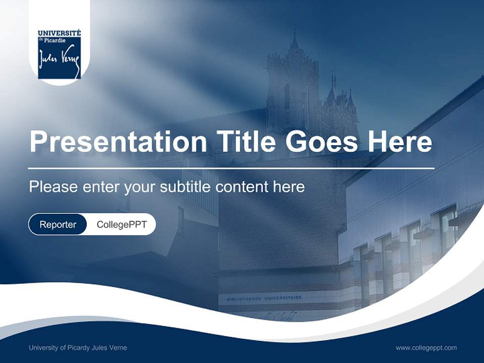 University of Picardy Jules Verne Lecture Sharing and Networking Event PPT Template4:3 ratio PPT effect preview image4