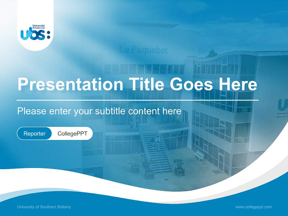 University of Southern Brittany Lecture Sharing and Networking Event PPT Template4:3 ratio PPT effect preview image4