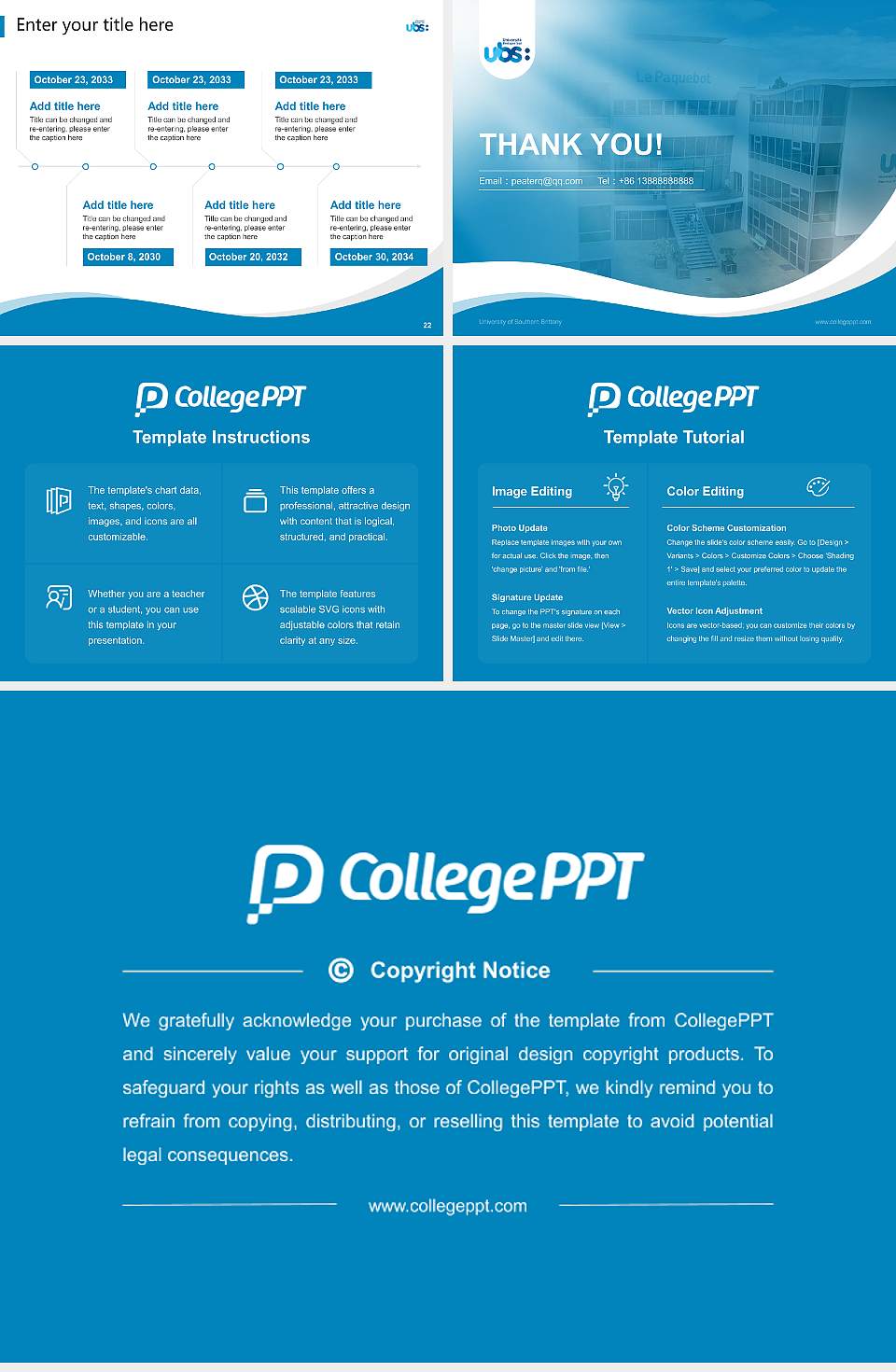 University of Southern Brittany Lecture Sharing and Networking Event PPT Template4:3 ratio PPT effect preview image4