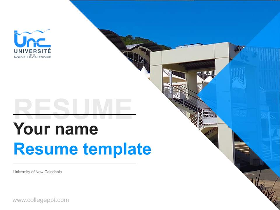 University of New Caledonia Resume PPT Template4:3 ratio PPT effect preview image5