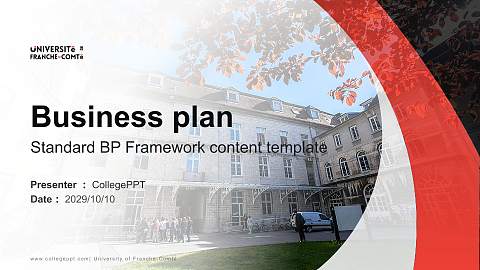 University of Franche-Comté Competition/Entrepreneurship Contest PPT Template