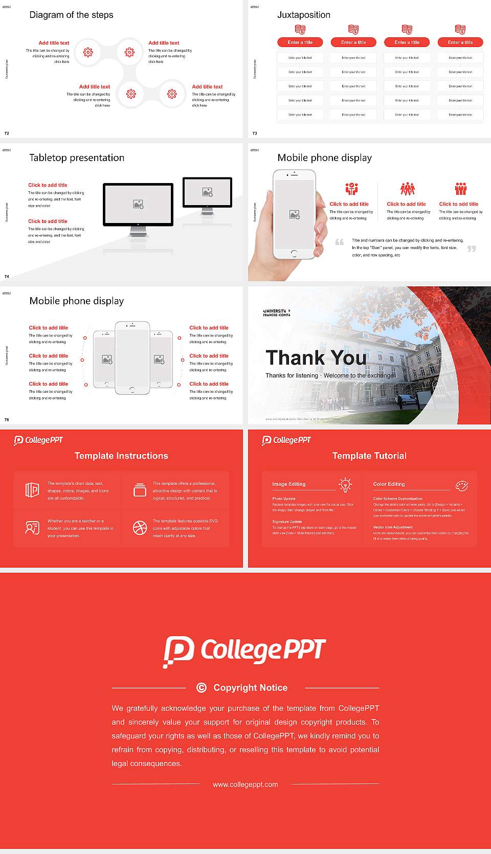 University of Franche-Comté Competition/Entrepreneurship Contest PPT Template16:9 ratio PPT effect preview image9