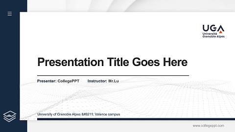 University of Grenoble Alpes – Valence campus Thesis Proposal/Graduation Defense PPT Template