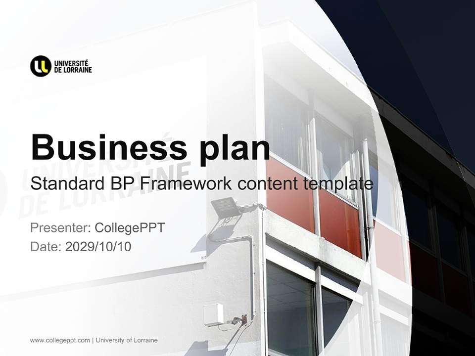University of Lorraine Competition/Entrepreneurship Contest PPT Template4:3 ratio PPT effect preview image9
