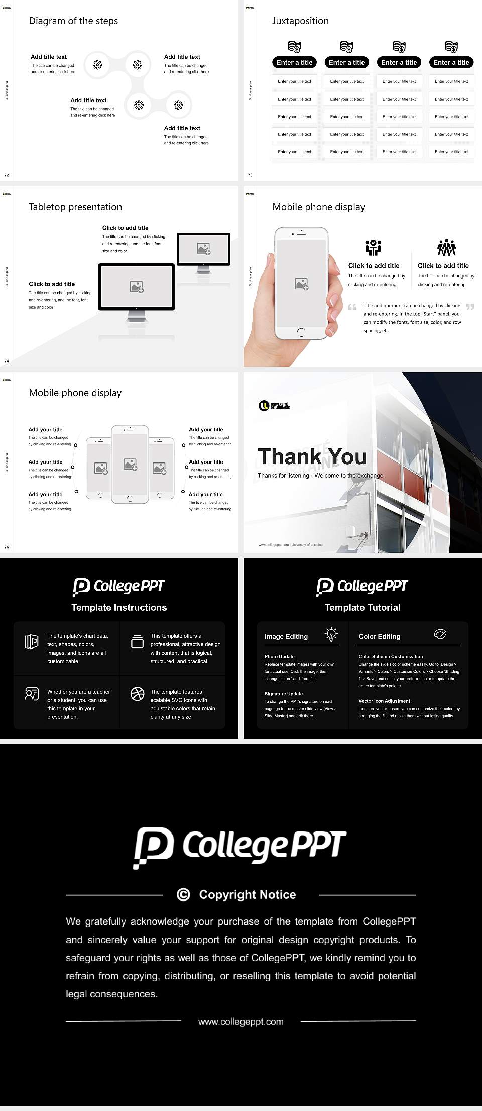 University of Lorraine Competition/Entrepreneurship Contest PPT Template4:3 ratio PPT effect preview image9