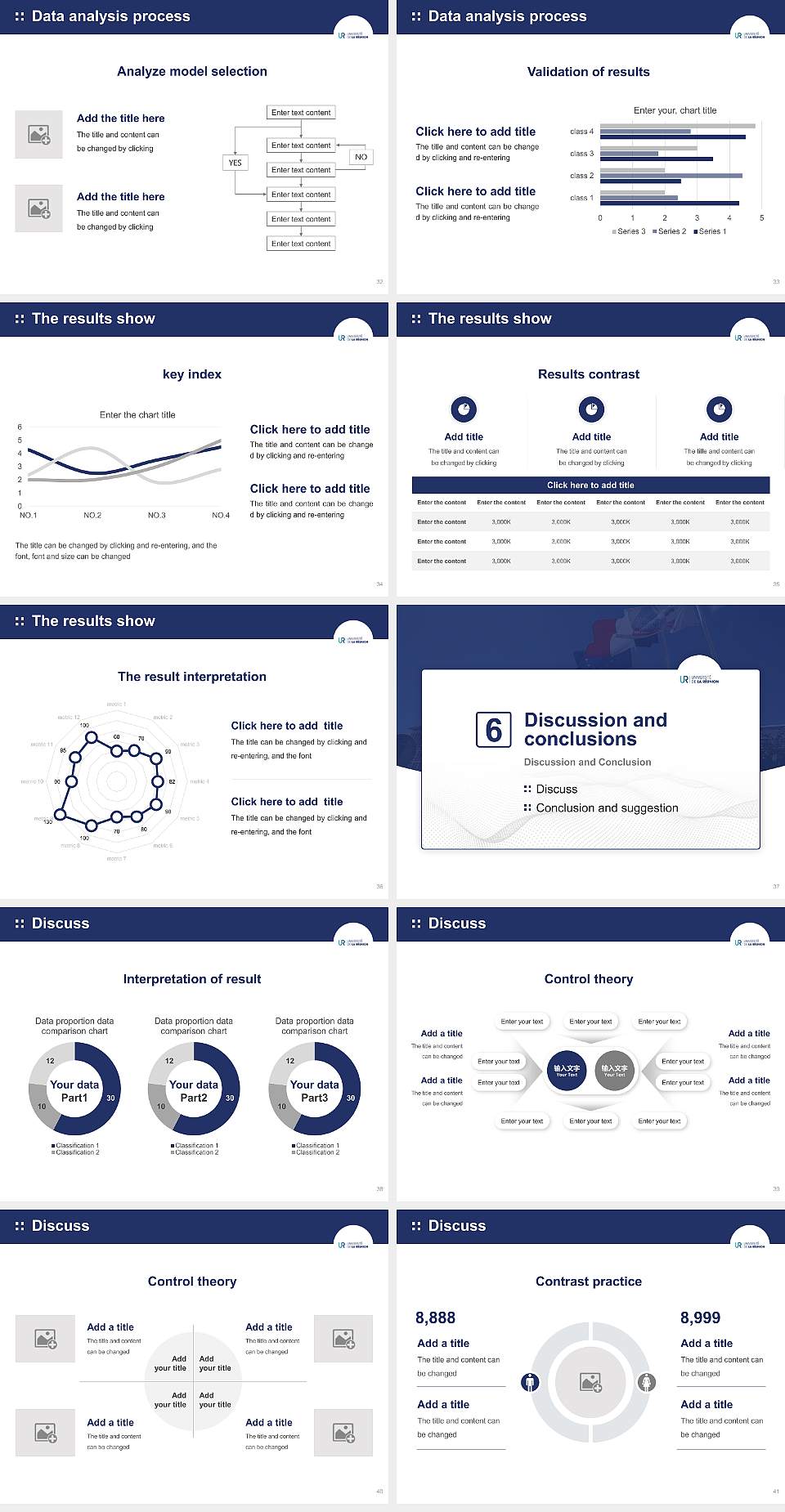University of La Réunion Graduation Thesis Defense PPT Template4:3 ratio PPT effect preview image5