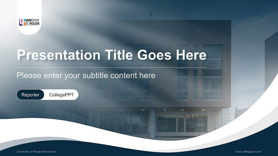 University of Rouen Normandy Lecture Sharing and Networking Event PPT Template16:9 ratio PPT effect preview image