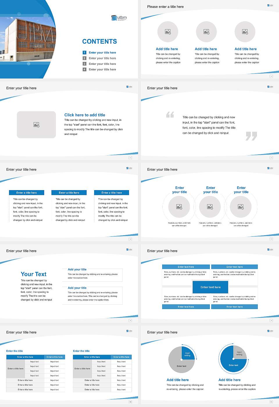 University of Technology of Belfort-Montbéliard – Montbéliard campus Course/Courseware Creation PPT Template16:9 ratio PPT effect preview image2
