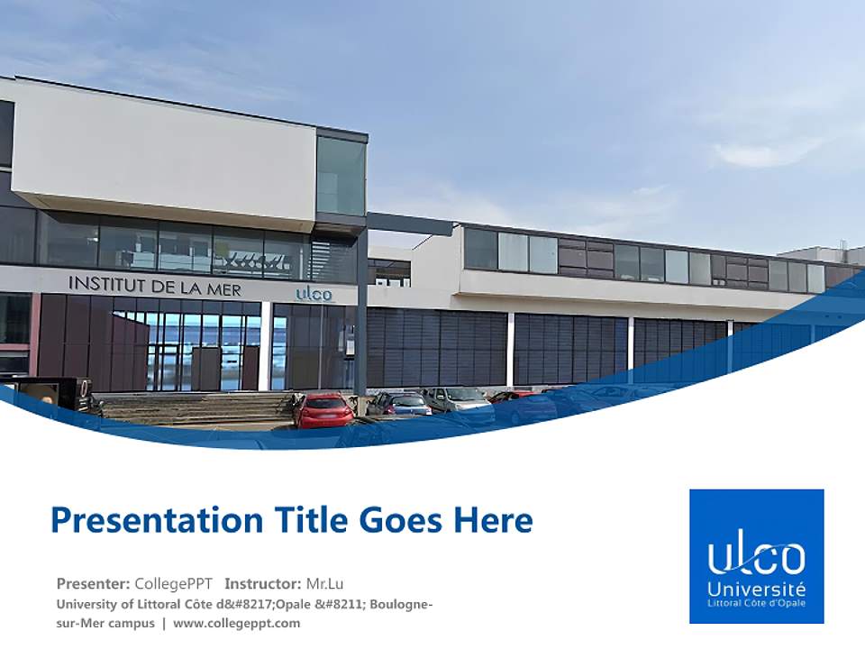University of Littoral Côte d’Opale – Boulogne-sur-Mer campus Course/Courseware Creation PPT Template4:3 ratio PPT effect preview image5