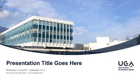 University of Grenoble Alpes Course/Courseware Creation PPT Template