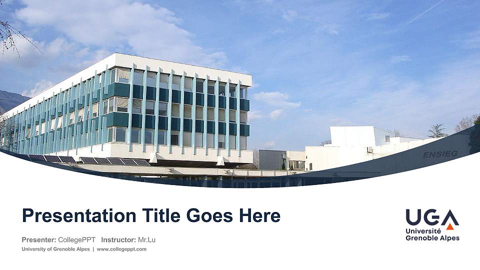 University of Grenoble Alpes Course/Courseware Creation PPT Template16:9 ratio PPT effect preview image