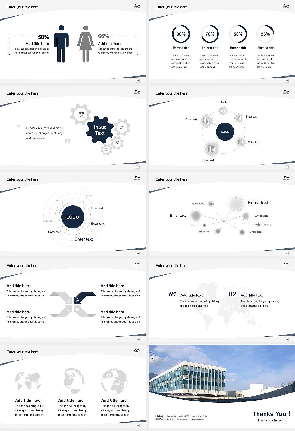 University of Grenoble Alpes Course/Courseware Creation PPT Template16:9 ratio PPT effect preview image4
