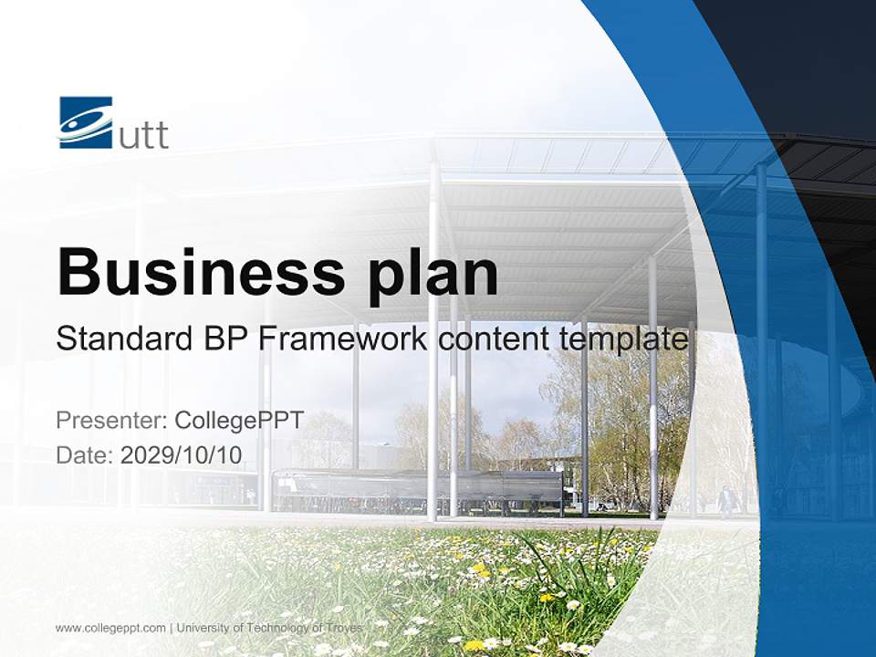 University of Technology of Troyes Competition/Entrepreneurship Contest PPT Template4:3 ratio PPT effect preview image9