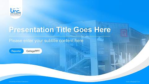 University of New Caledonia Lecture Sharing and Networking Event PPT Template