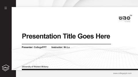 University of Western Brittany Thesis Proposal/Graduation Defense PPT Template