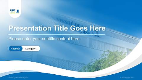 University of French Polynesia Lecture Sharing and Networking Event PPT Template