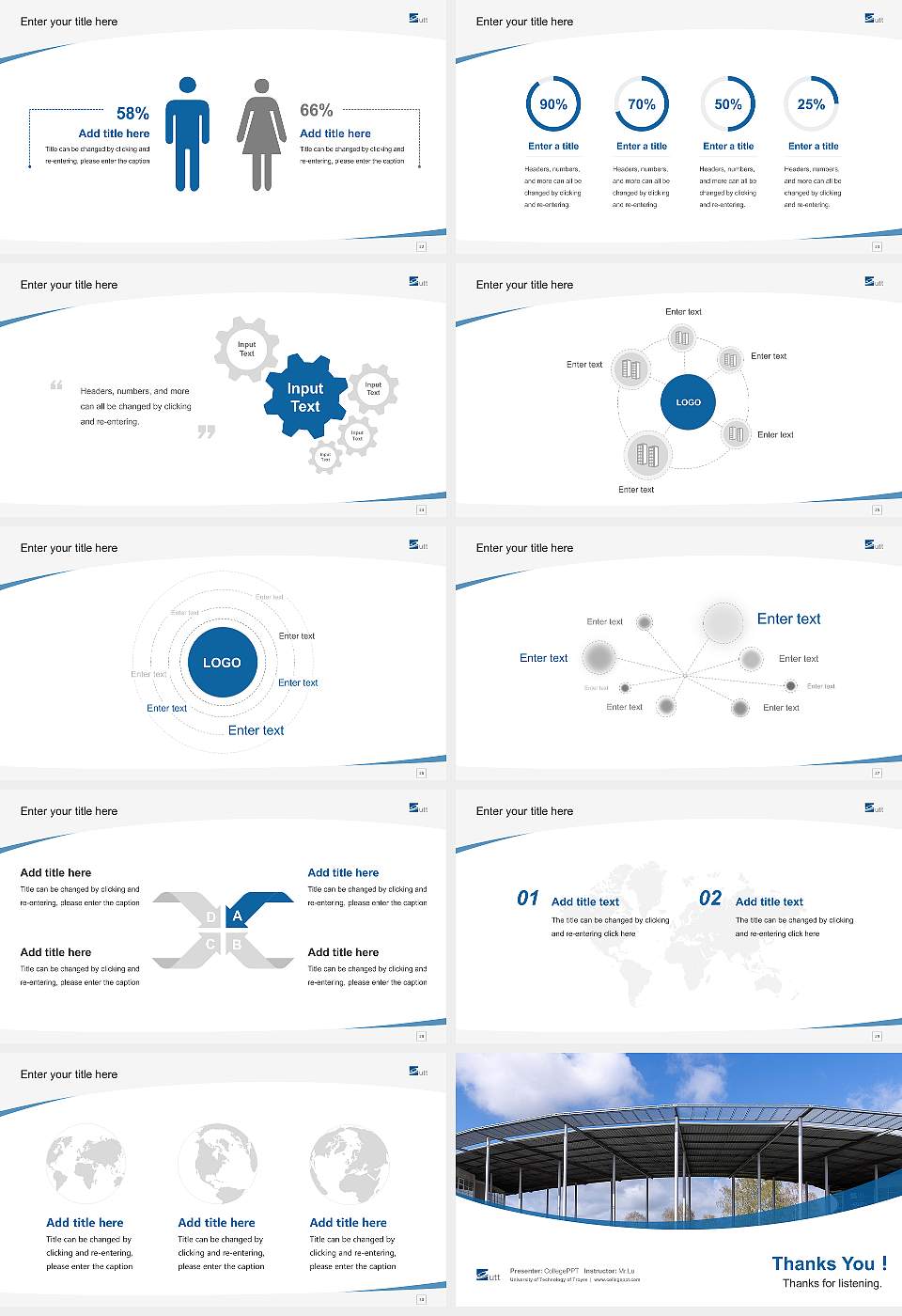 University of Technology of Troyes Course/Courseware Creation PPT Template16:9 ratio PPT effect preview image4
