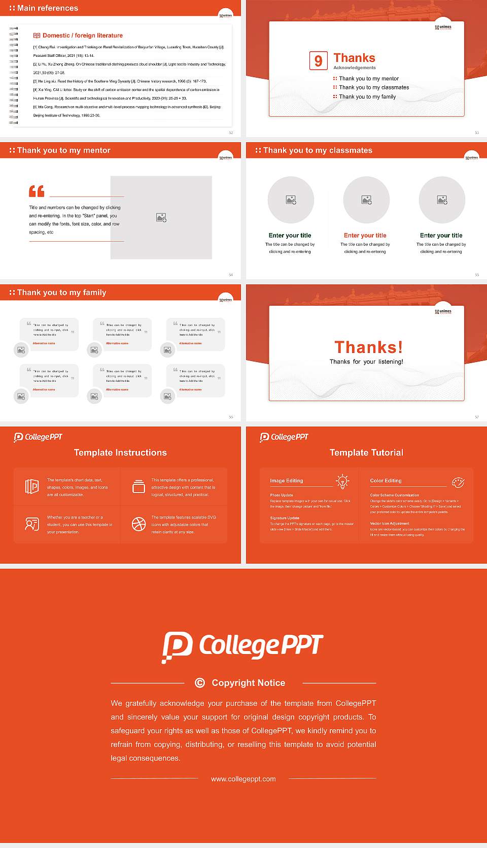 University of Nîmes Graduation Thesis Defense PPT Template16:9 ratio PPT effect preview image7
