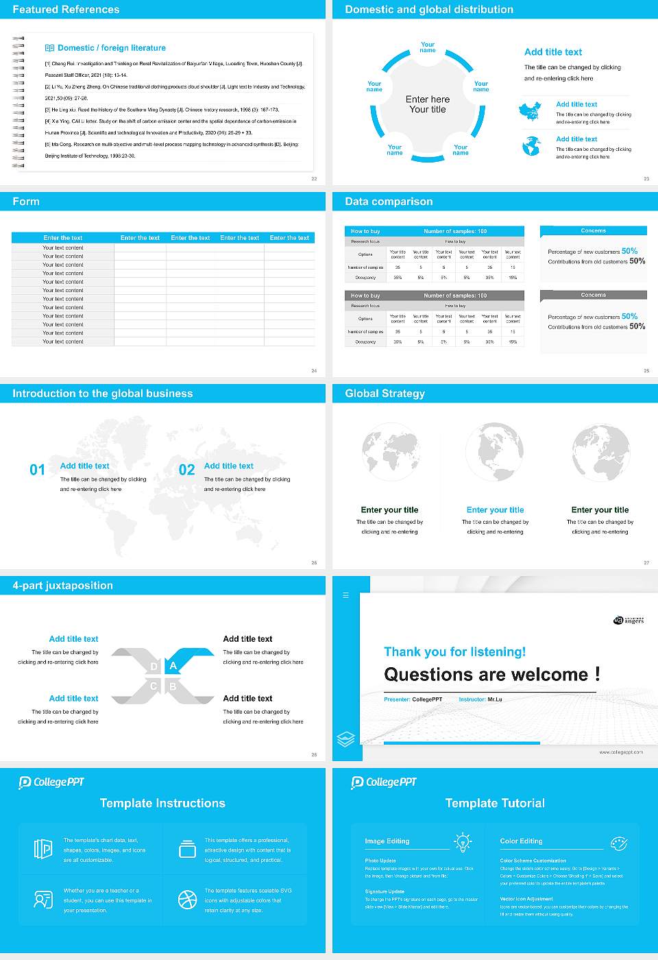University of Angers Thesis Proposal/Graduation Defense PPT Template16:9 ratio PPT effect preview image4
