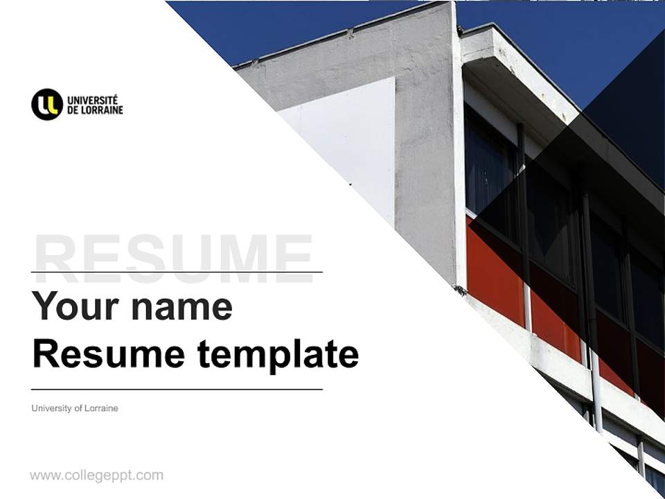 University of Lorraine Resume PPT Template4:3 ratio PPT effect preview image5