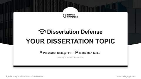 University of Nantes Graduation Thesis Defense PPT Template