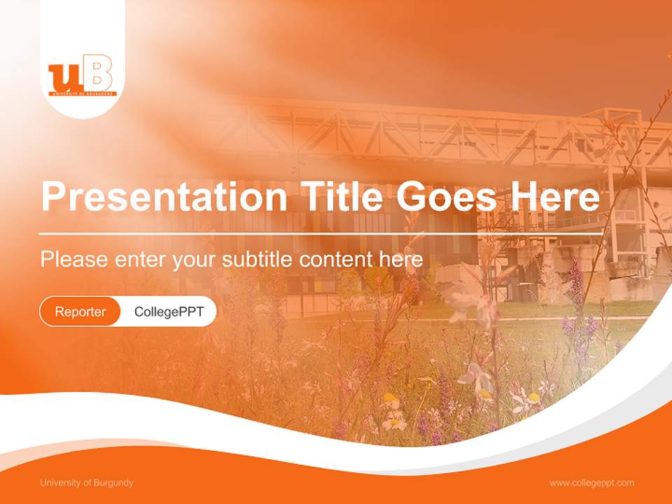 University of Burgundy Lecture Sharing and Networking Event PPT Template4:3 ratio PPT effect preview image4