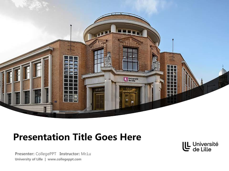 University of Lille Course/Courseware Creation PPT Template4:3 ratio PPT effect preview image5