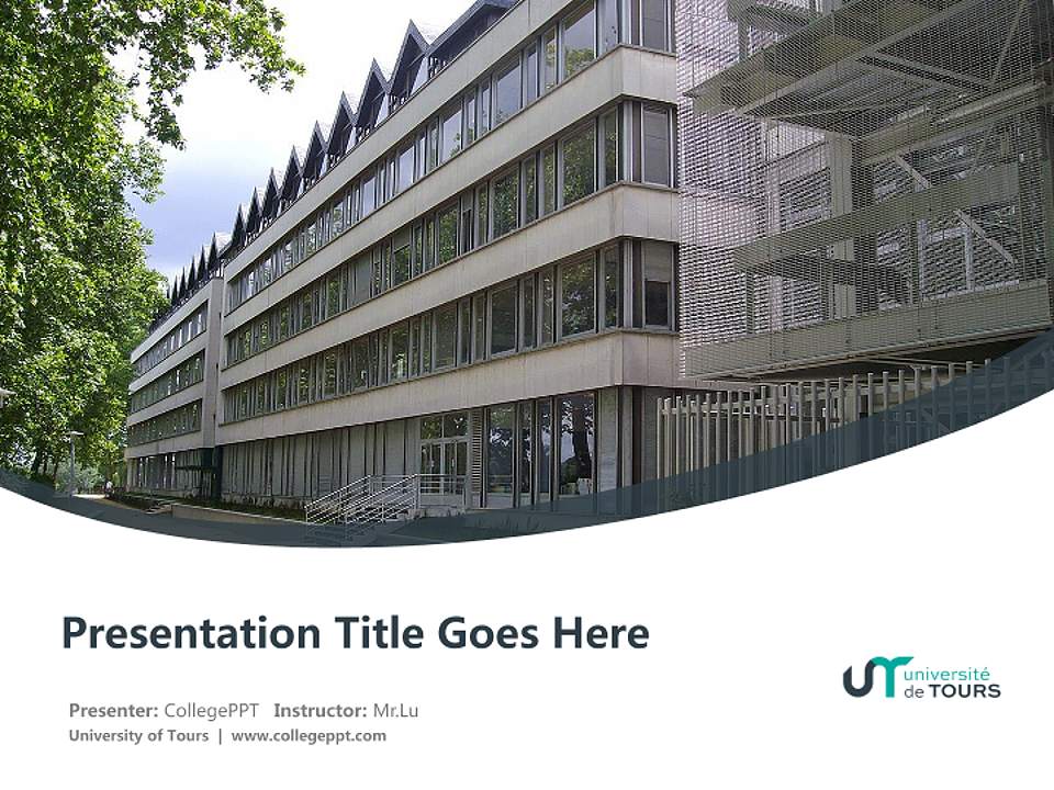 University of Tours Course/Courseware Creation PPT Template4:3 ratio PPT effect preview image5