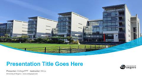 University of Angers Course/Courseware Creation PPT Template