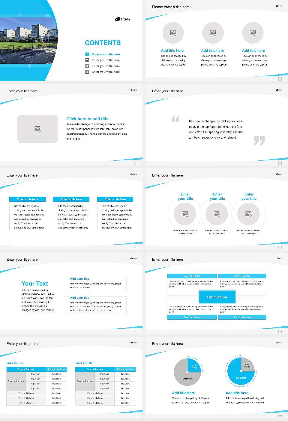 University of Angers Course/Courseware Creation PPT Template16:9 ratio PPT effect preview image2