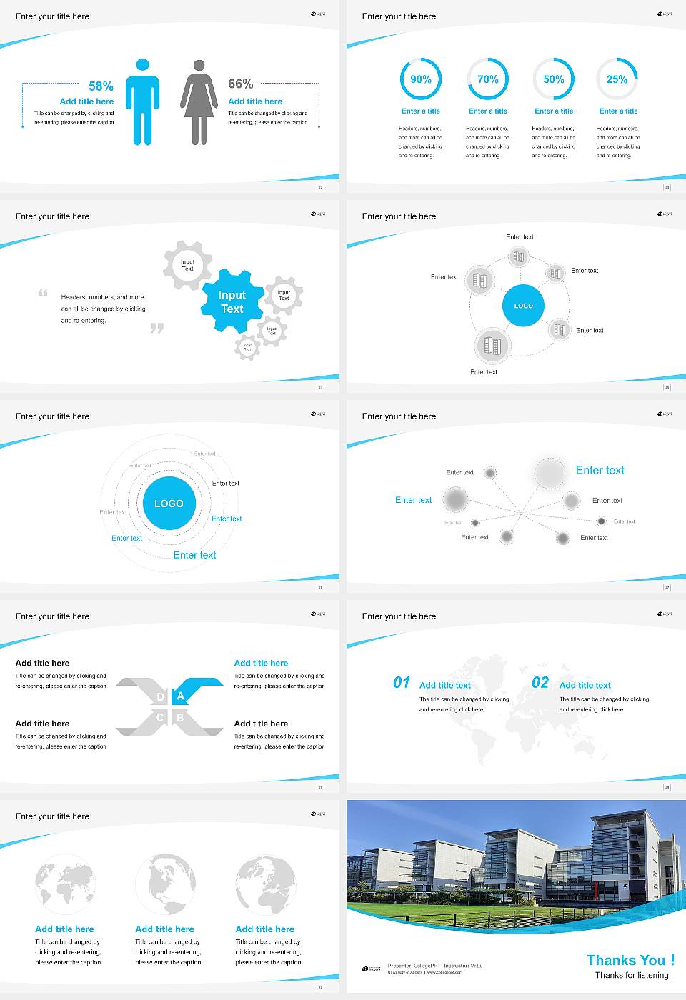 University of Angers Course/Courseware Creation PPT Template16:9 ratio PPT effect preview image4