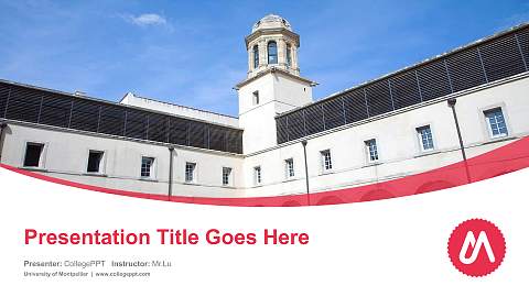 University of Montpellier Course/Courseware Creation PPT Template