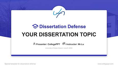 University of Upper Alsace Graduation Thesis Defense PPT Template