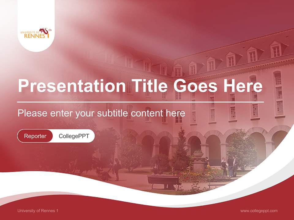 University of Rennes 1 Lecture Sharing and Networking Event PPT Template4:3 ratio PPT effect preview image4