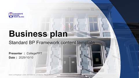 University of Savoy Mont Blanc Competition/Entrepreneurship Contest PPT Template