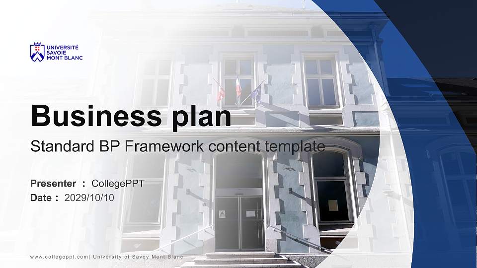 University of Savoy Mont Blanc Competition/Entrepreneurship Contest PPT Template16:9 ratio PPT effect preview image