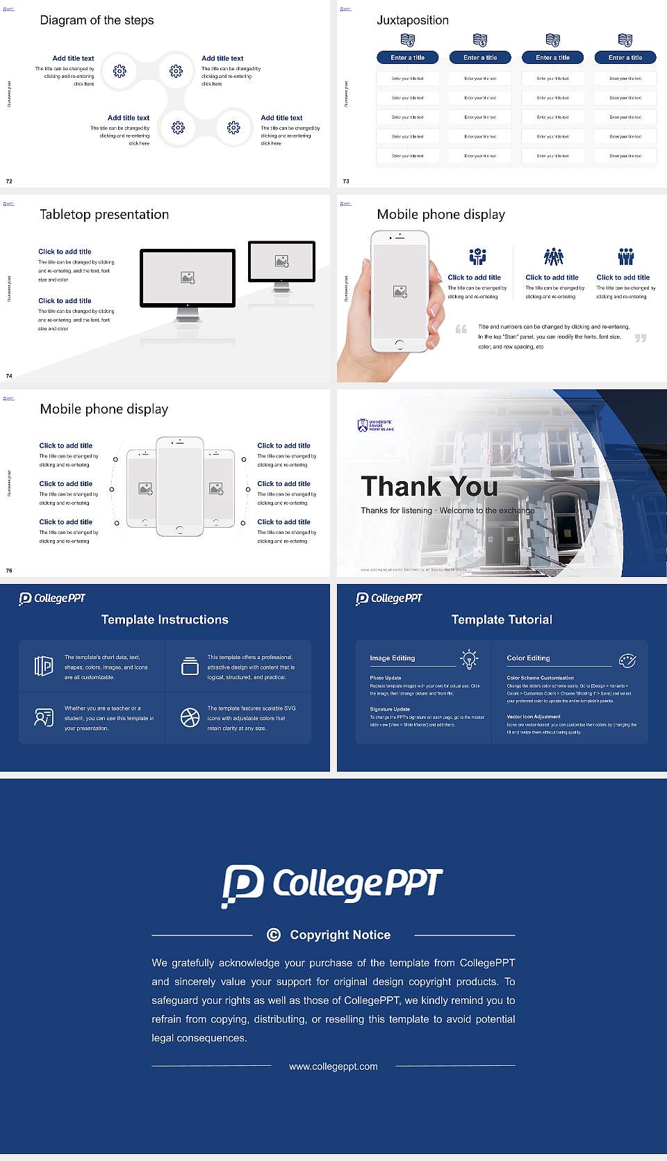 University of Savoy Mont Blanc Competition/Entrepreneurship Contest PPT Template16:9 ratio PPT effect preview image9